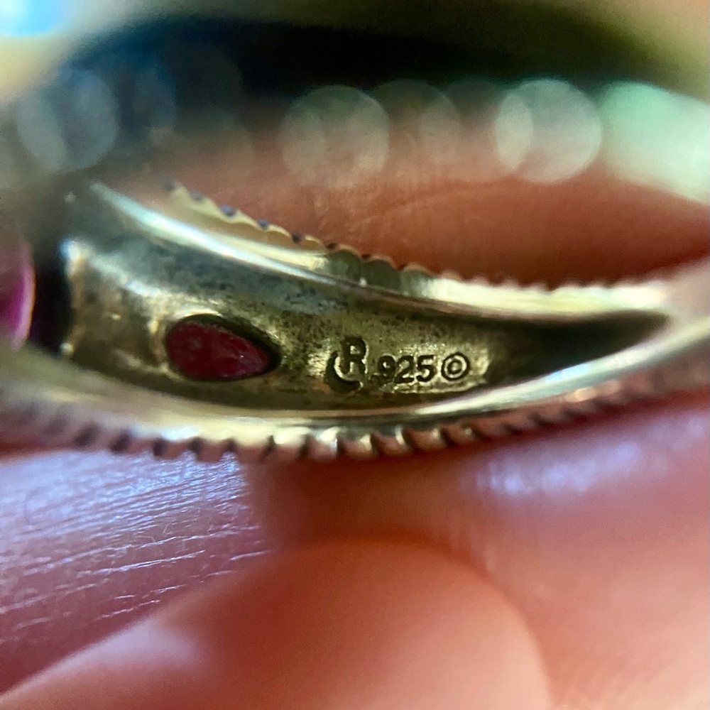 Carolyn Pollack Signature Possibilities Rhodolite Gemstone Insert + Guard Ring - Picture 8 of 12